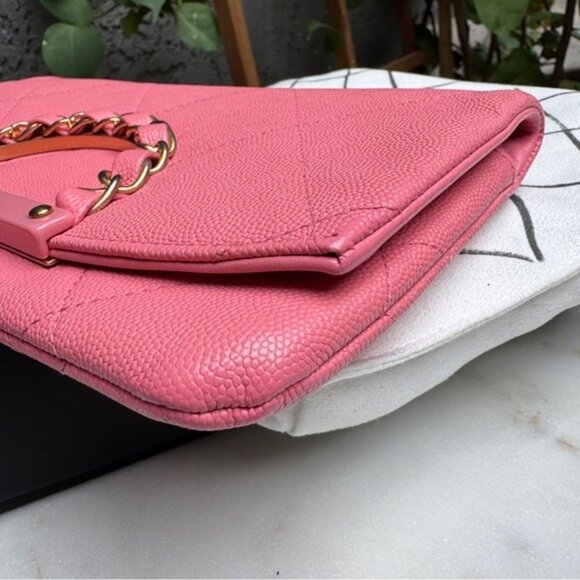 Chanel A Real Catch Caviar Leather Clutch - Picture 9 of 16